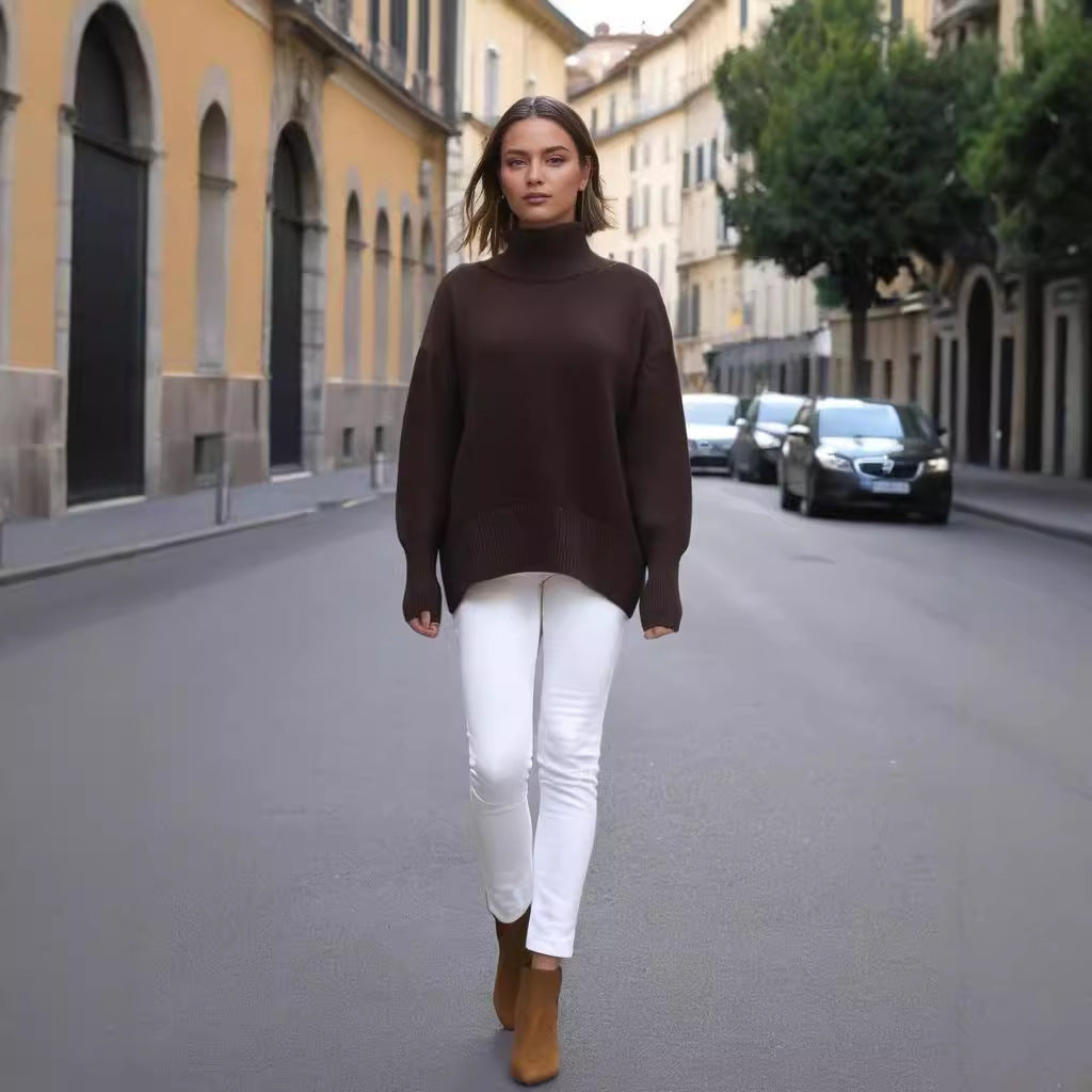 Loose Half-turtleneck Autumn And Winter Sweater