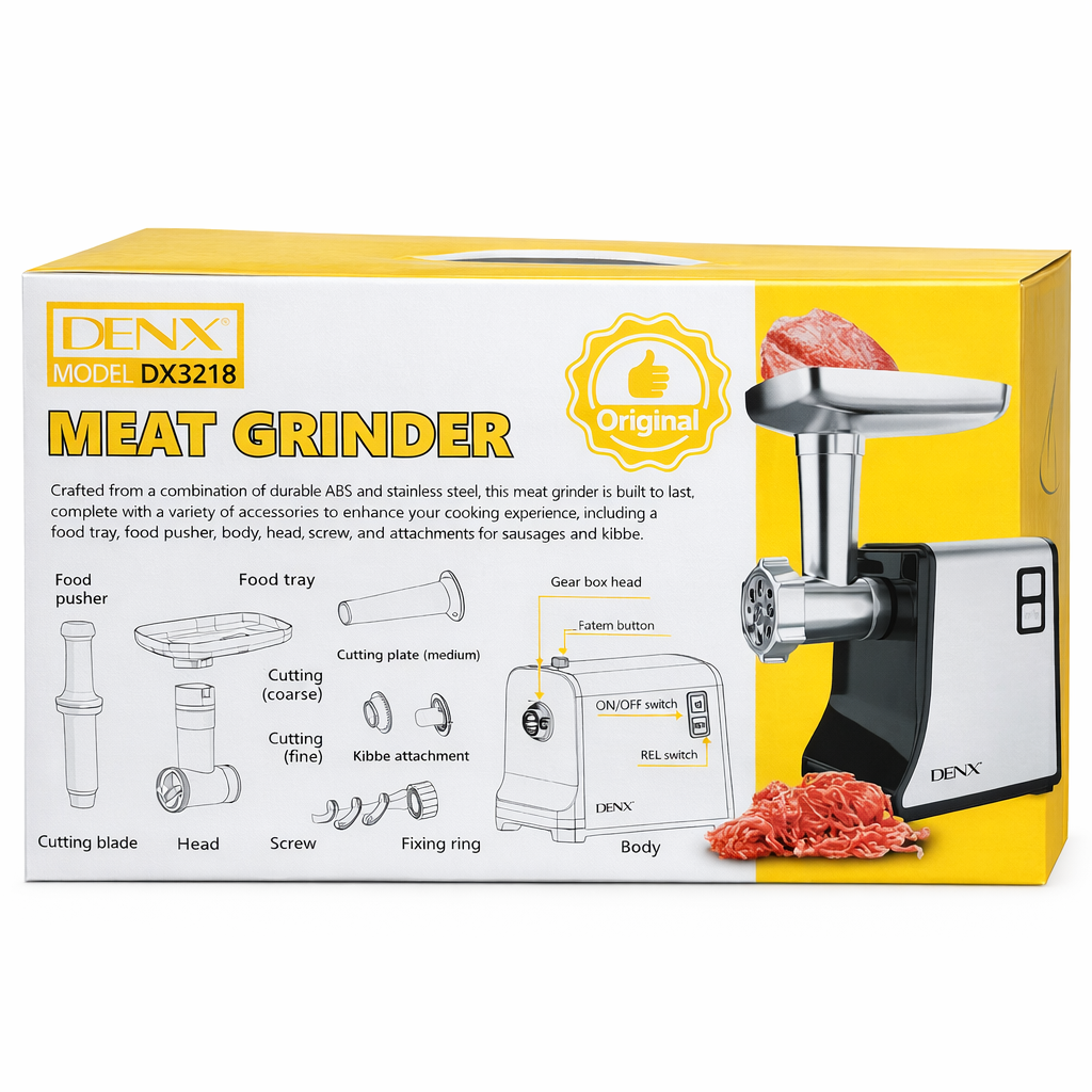 DENX DX3218 Meat Grinder – Powerful & Multi-Function - Image 3